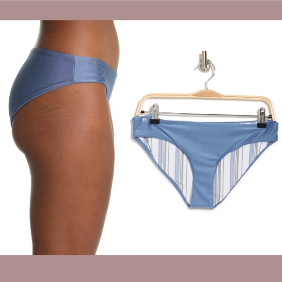 NWT Maaji [ Large ] Silver Sublime Bikini Bottoms‎ in Solid/Stripes - Picture 3 of 11